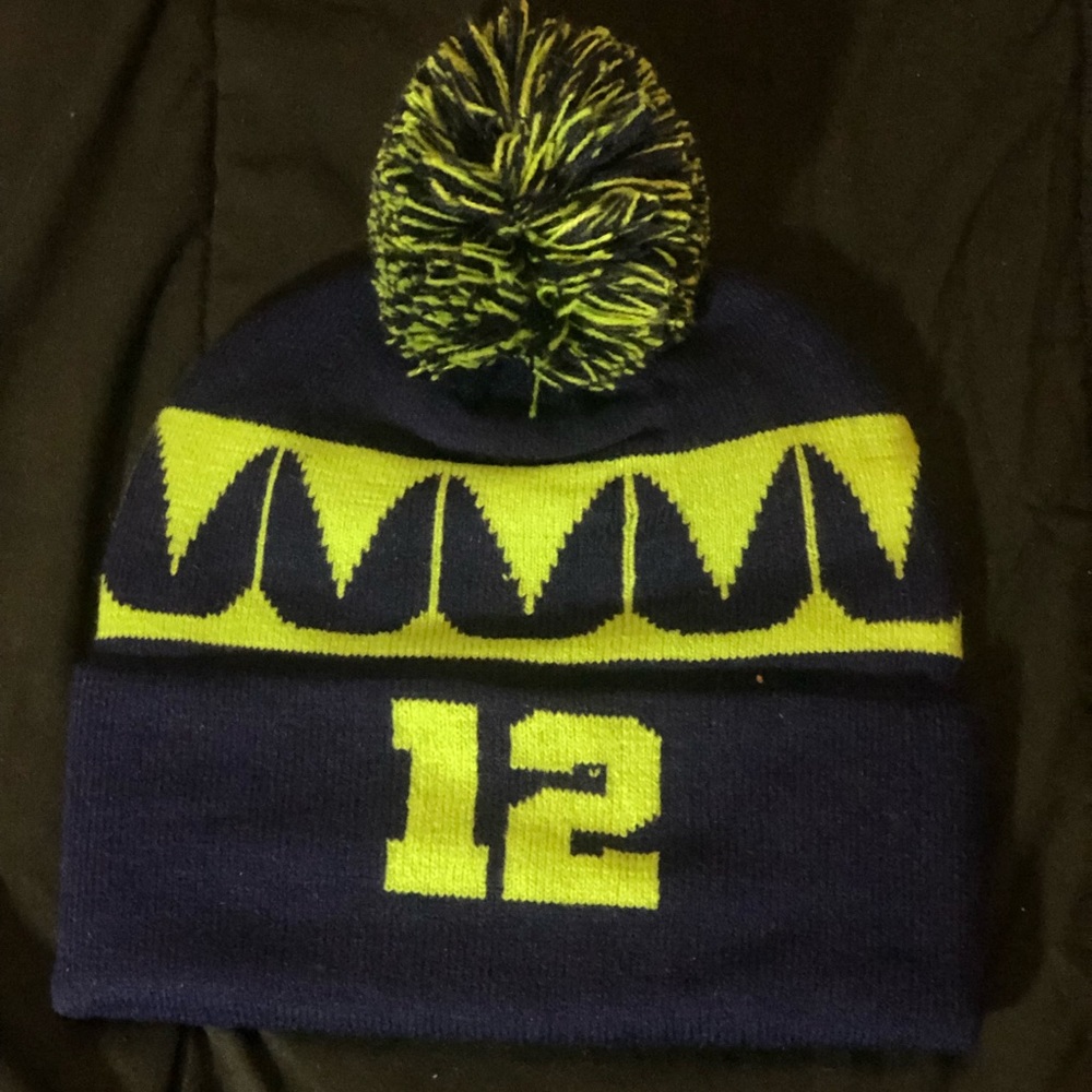 Seahawks blue and green 12 beanie / hat